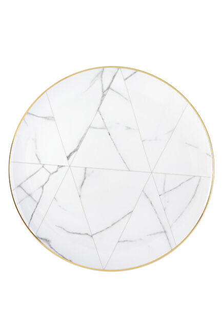 Carrara White Porcelain Dinner Plate