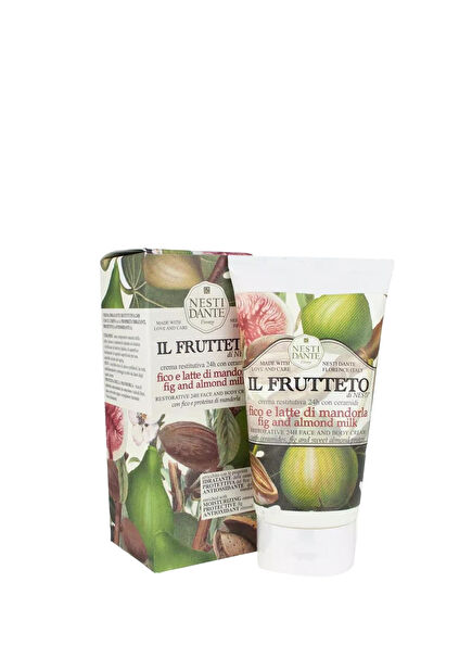 Il Fruttetoİncir ve Badem Sütlü Nemlendirici Besleyici Cilt Vegan Bakımı El ve Yüz Kremi 150 gr