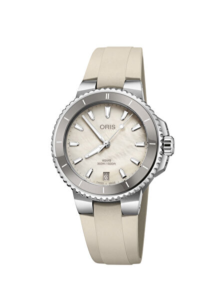 Aquis Date 01 733 7792 4151-07 4 19 61FC Krem Rengi Kadın Kol Saati