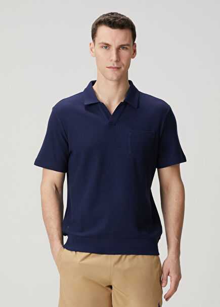 Lacivert Polo Yaka T-shirt