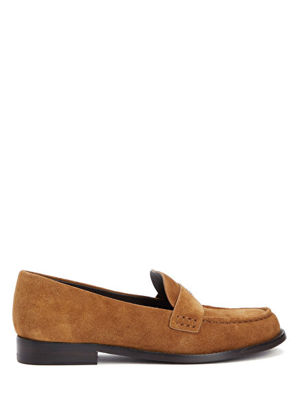 Classic Penny Tan Women's Suede Loafer