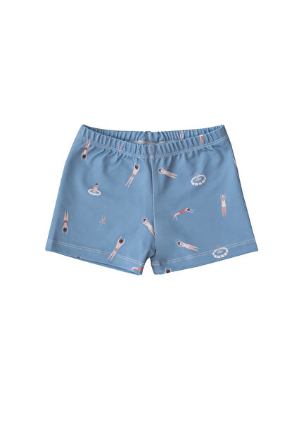 Swimmer Beach Print Boys' Shorts Swimsuit