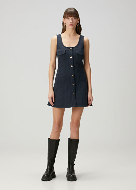 Dark Blue Mini Dress