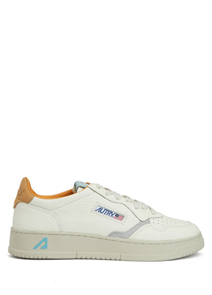 Medalist Tan White Women's Leather Sneakers