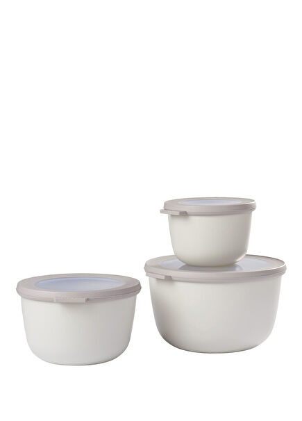 Cirqula Round Beyaz 3'lü Saklama Kabı Seti