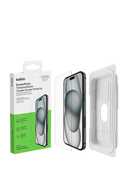 OVA136ZZ iPhone 15 Plus Screen Force Tempered Glass Processed Screen Protector