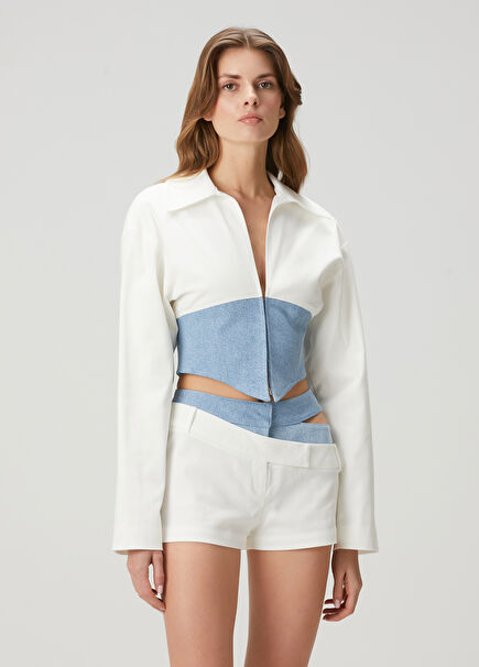 Nina Garnished Crop Blazer