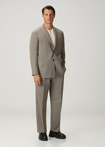 Kahverengi Yün Takım Elbise