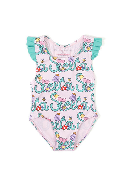 Çok Renkli Fırfırlı Kız Bebek Mayo