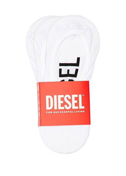 White Logo Jacquard Men's 3-Piece Socks Set