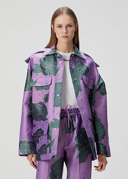 Purple Floral Jacket