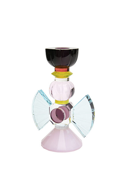 Laguna Multicolored Crystal Candle Holder