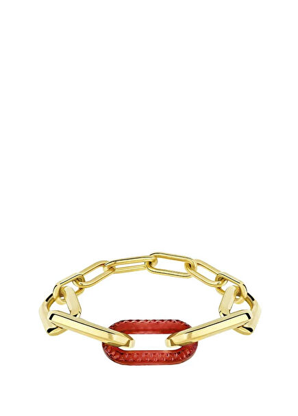 Empreinte Animale Red & Yellow 18 Ayar Altın Kaplama Kristal Unisex Bileklik 