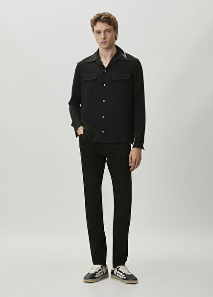 Black Stacked Jeans