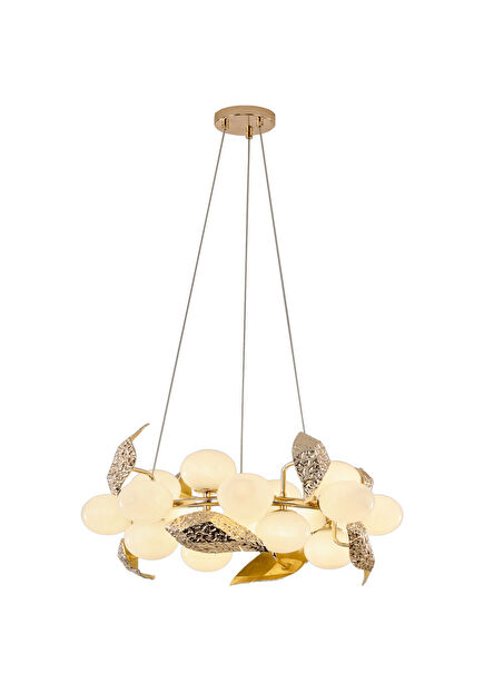 Doha Rose Gold Glass 15 Pcs Pendant Chandelier