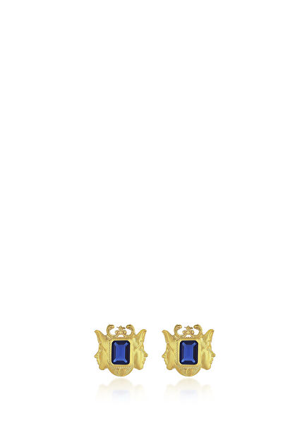 Isolde Blue 18K Gold Plated Silver Women's Earrings