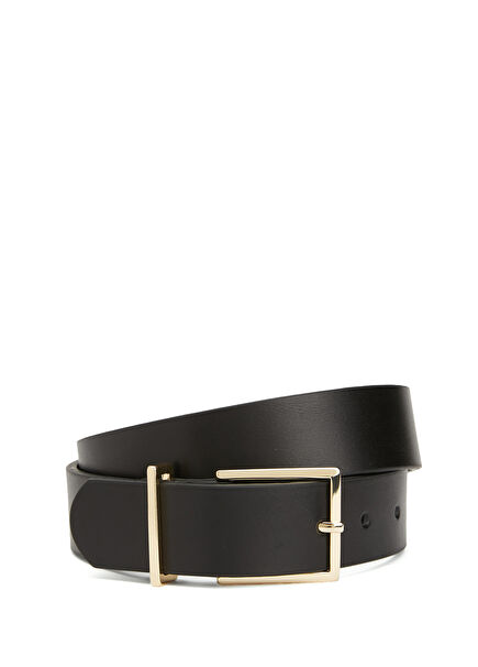 Black Women's Leather Belt