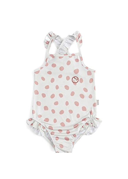 Cosmos Pink Strap UV Protection Girls' Swimsuit
