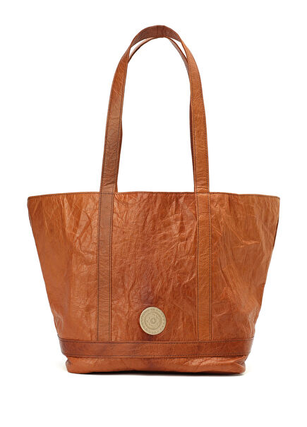 Cosima Sunburst Taba Kadın Deri Alışveriş Çantası