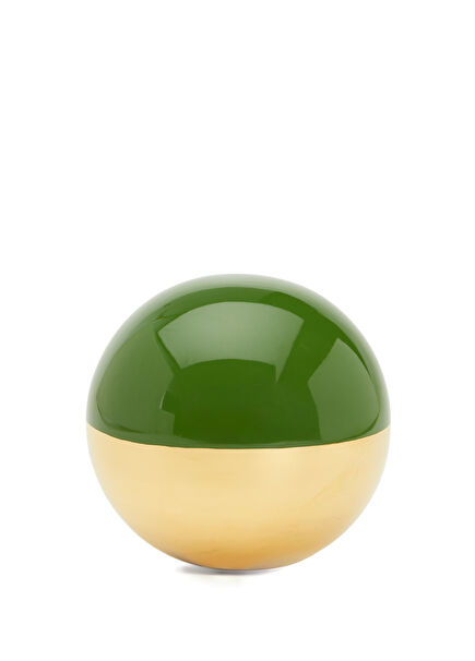 Sphere Green Gold Ceramic Sculpture