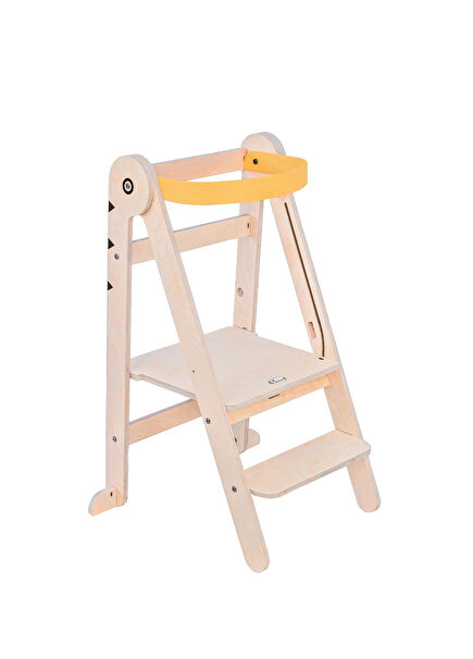 Fold Kuş Sarı Ahşap Öğrenme Kulesi 