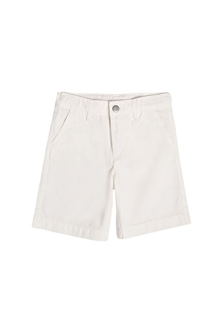 Beyaz Erkek Çocuk Bermuda Şort