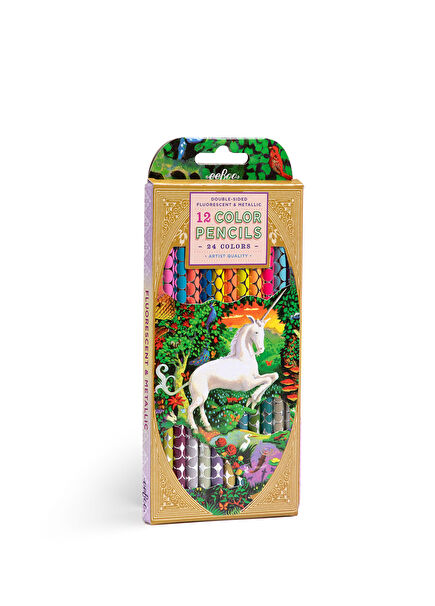 Unicorn Garden 12 Pcs 24 Colors Double Tip Dry Crayons
