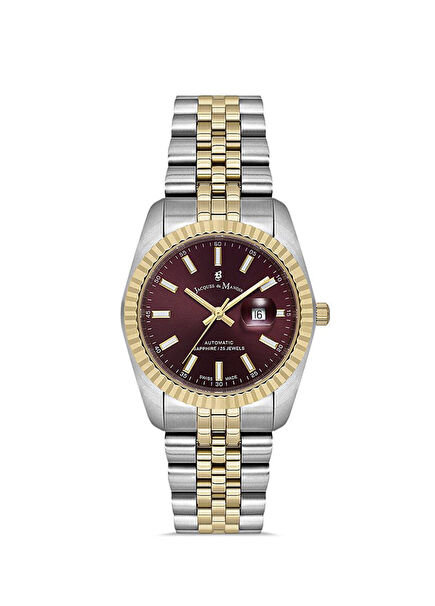 JWL04118 Sellita SW100, 25 Jewels Swiss Made Gümüş Altın Kadın Kadın Kol Saati