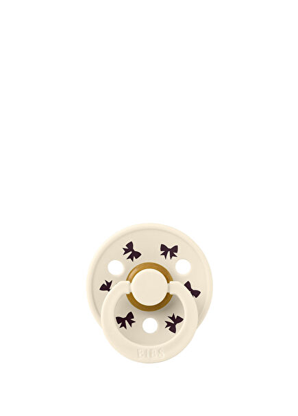 Colour Holiday Bow Ivory Plum Pacifier