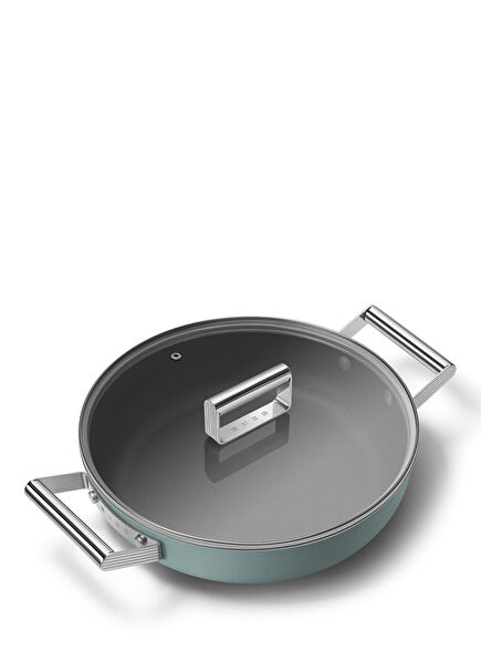 Cookware 50'S Style Emerald Green Steel Rice Pot 28 cm