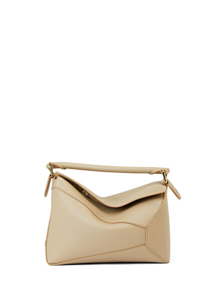 Small Puzzle Sand Women Leather Bag