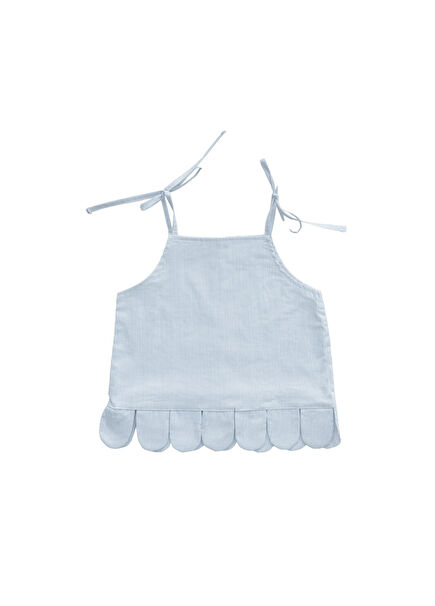Poppy White Blue Striped Girls' Blouse