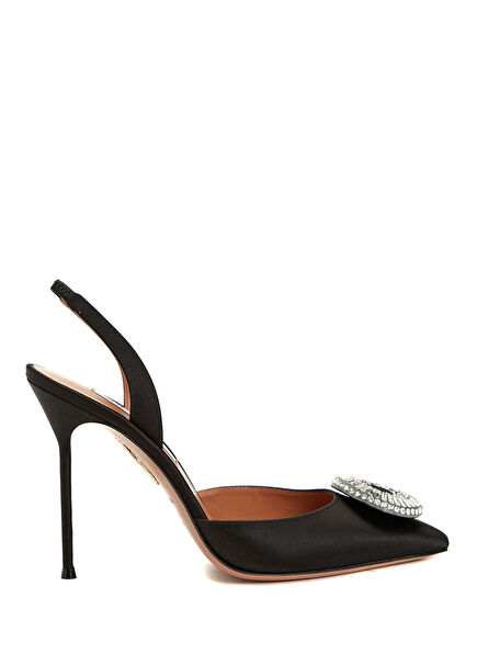 Crystal Hoop Siyah Stiletto