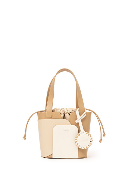 Noa Latte Leather Mini Women's Handbag