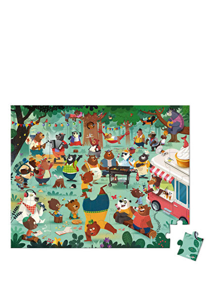 Ayıcık Ailesi 54 Parça Çantalı Çocuk Puzzle