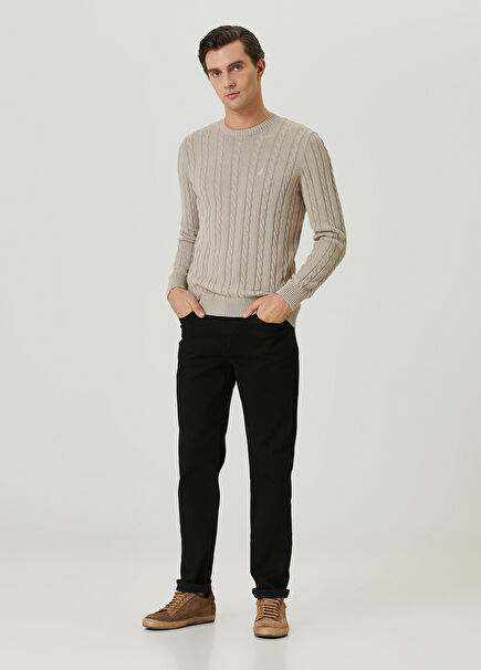 Straight Fit Siyah Jean Pantolon