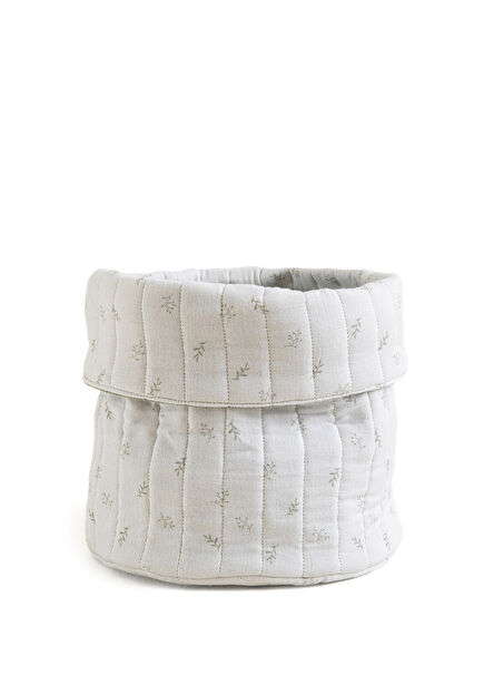 Winterland Ekru Pamuk Müslin Çocuk Oyuncak Sepeti 