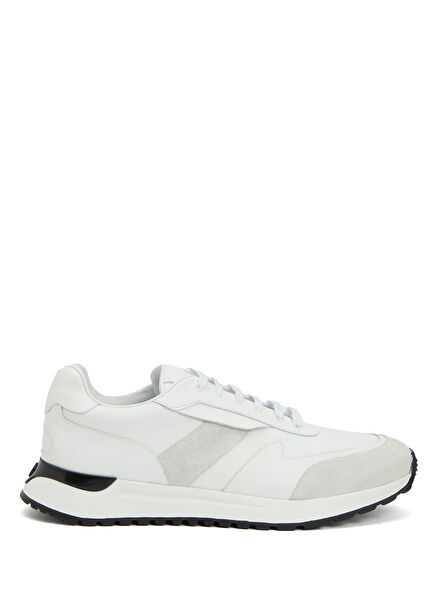 Beyaz Erkek Deri Sneaker
