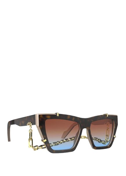 Naples Special Ns 02 Beige Havana Brown Acetate Women's Sunglasses
