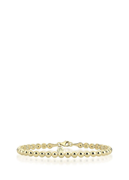 Tiger Charm Bound 14K Gold Plated 925Sterling Silver Men's Bracelet