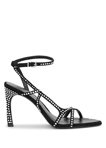 Black Women's Leather Sandals