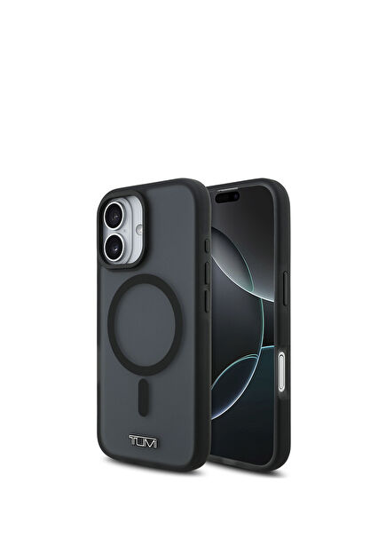 iPhone 17 Buzlu Transparan Siyah Magsafe Uyumlu Telefon Kılıfı