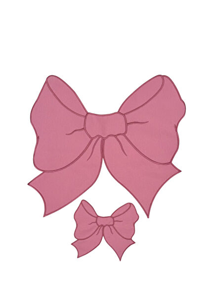 Bow Pembe Keten Fiyonk Model 2'li Amerikan Servis Seti