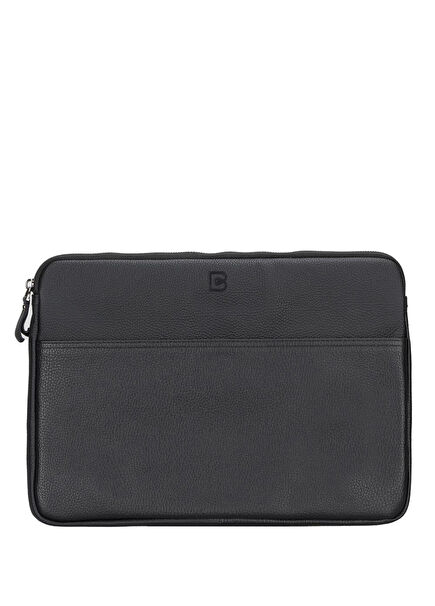 Awe Slim Black Leather 16" Laptop Macbook Case