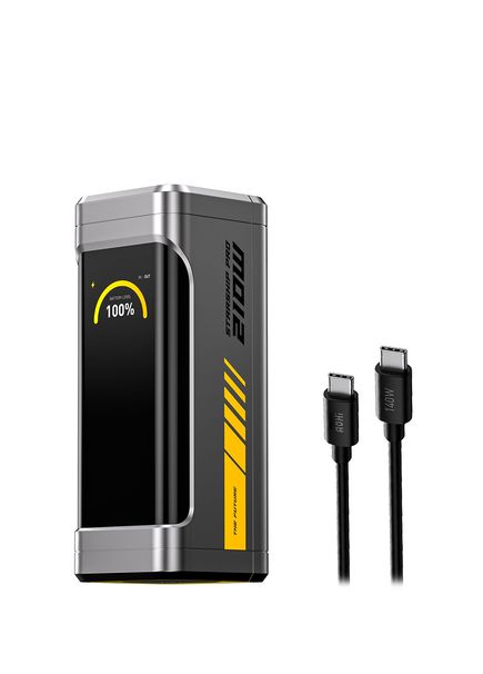 Starship Black Smart Digital Display 2-in-1 Portable 10,000 mAh 210W PD3.1 Powerbank