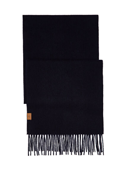 Navy Blue Men's Wool Scarf