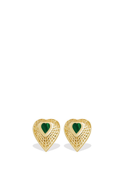 Heart Of The Forest Malachite Stons Earrings