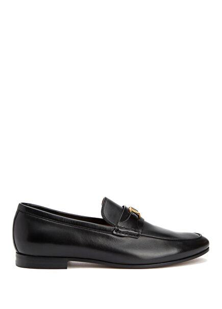 Vlogo Black Men's Leather Loafer