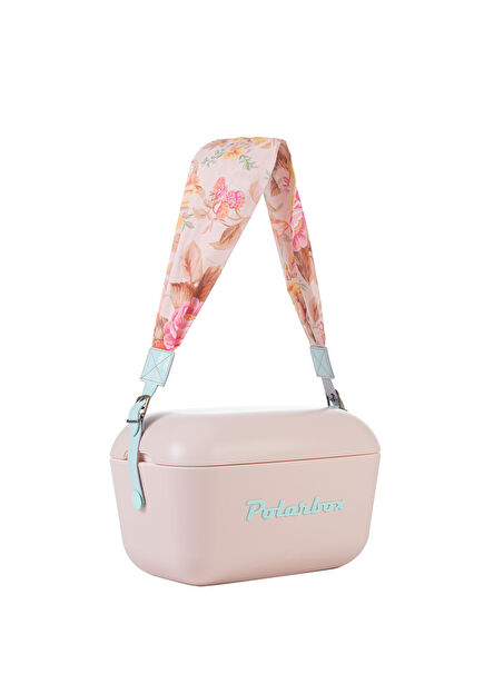 Prinkstyle Flower Blue Powder Blue Cold and Hot Holder Thermo Bag with Strap 12 lt