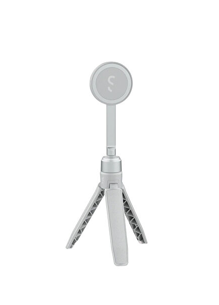 SnapStand Mini Video Selfie Çubuğu ve MagSafe Tripod Bej Manyetik Telefon Tutucu